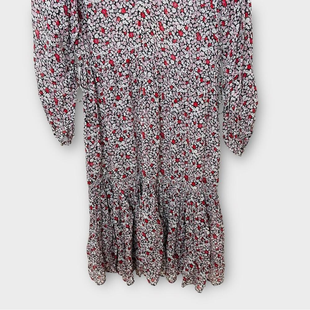 Anthropologie Magali Pascal Kazane Midi Dress Women’s Size XS Black Red Floral - Picture 10 of 15